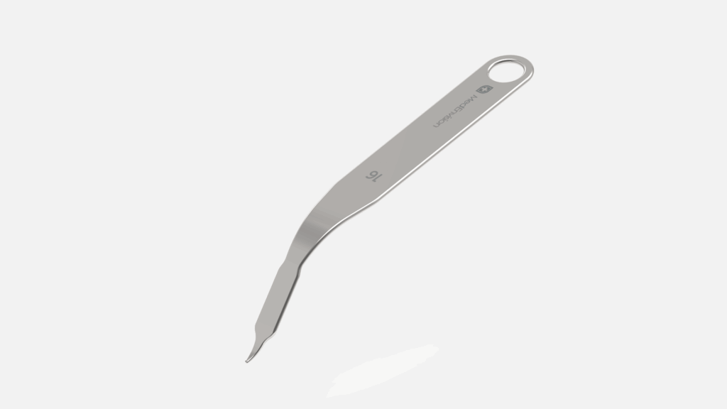Sharp single prong — medium blade